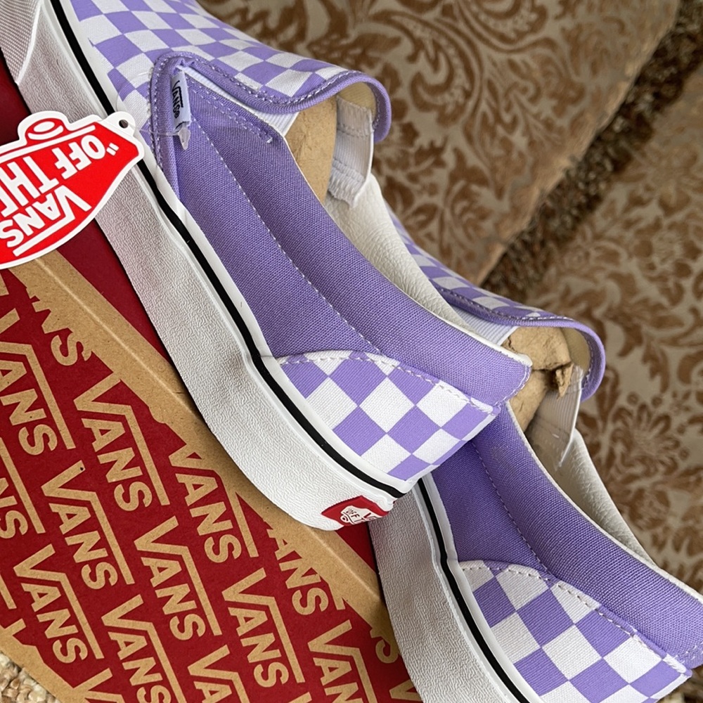 Vans Classic Slip On Checkerboard Violet Tulip WMNS - Picture 15 of 16